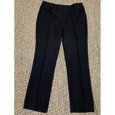 Apt. 9 Black Pinstripe Dress Trousers 12 Office Professional Career Work