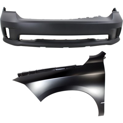 68197698AA, 68054339AI New Bumper Covers Fascias Set of 2 Front for 1500 Pair