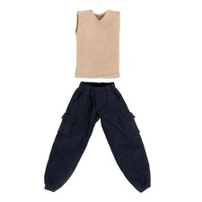 Gilet et pantalon pull pour homme, 2 pièces, 1/12, pour figurines de poupée de