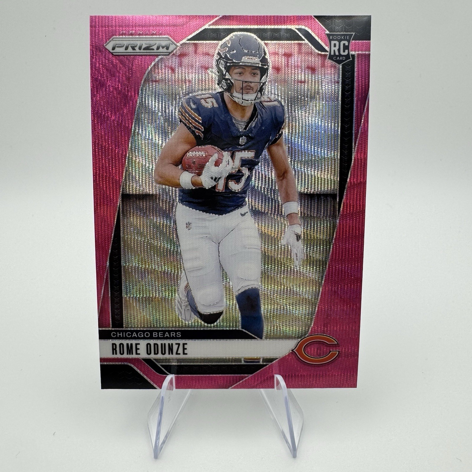 2024 Panini Prizm - Rookies Rome Odunze #385 Pink Wave Prizm (RC)