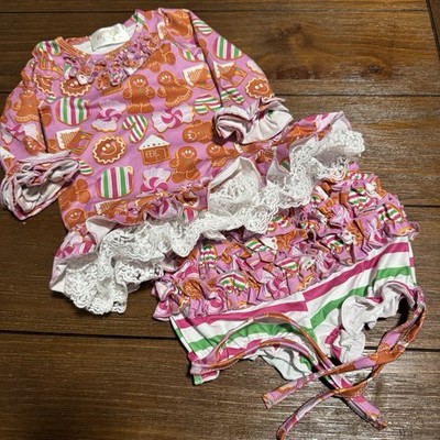 Olive Mae Dress Baby  Size 9-12 Months Pink Gingerbread Crochet Lace Holiday