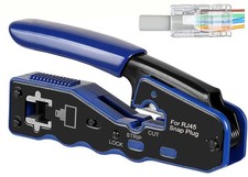 RJ45 Crimp Tool Pass Through Network EZ Crimping Tool for Cat6a/Cat5/Cat5e Co...