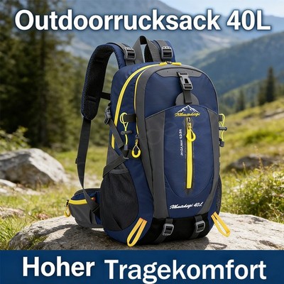 40L Rucksack Trekking Reise Wanderrucksack Wasserdicht Herren & Damen Outdoor DE