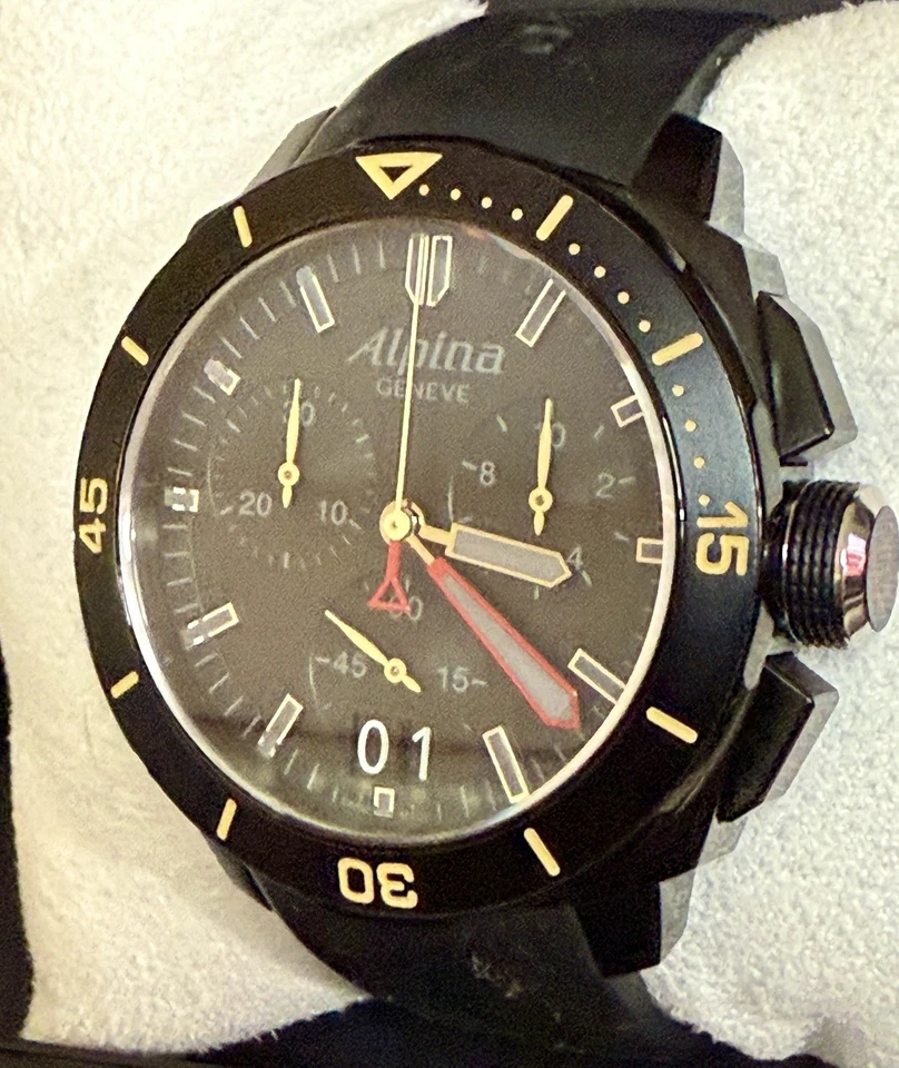 Reloj deportivo Alpina Seastrong Diver cronógrafo fecha para hombre Foto 3 de 4