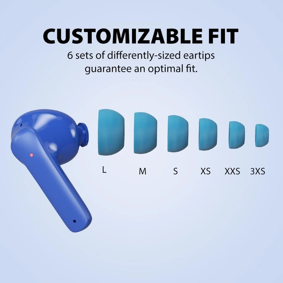 Auriculares para niños Clan K2 Bluetooth inalámbricos volumen seguro y ajuste personalizado azul Foto 4 de 4