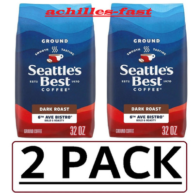 2 PACK-Seattle's Best 6th Avenue Bistro Level 4 Ground Coffee 32 oz(Total 64 oz)