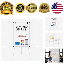 Magnetic Whiteboard 36x24 Inch White Board with Easel Stand 24x36 White
