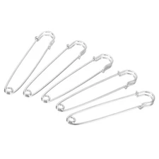 Safety Pins 3.5 Inch Large Metal Sewing Pins Silver Tone 20Pcs