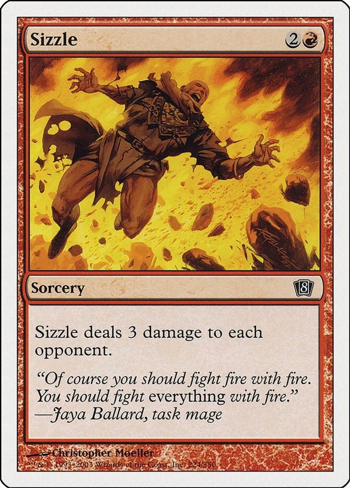 2003 Magic: The Gathering: 8th Edition - Sizzle (#224, Common, Lightly Played)
