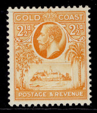 GOLD COAST GV SG107, 2½d orange-yellow, M MINT.