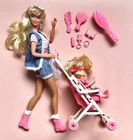 🤍 Barbie 🤍 1995 Vintage Strollin Fun Doll w/ Shelly & Accessories #3063