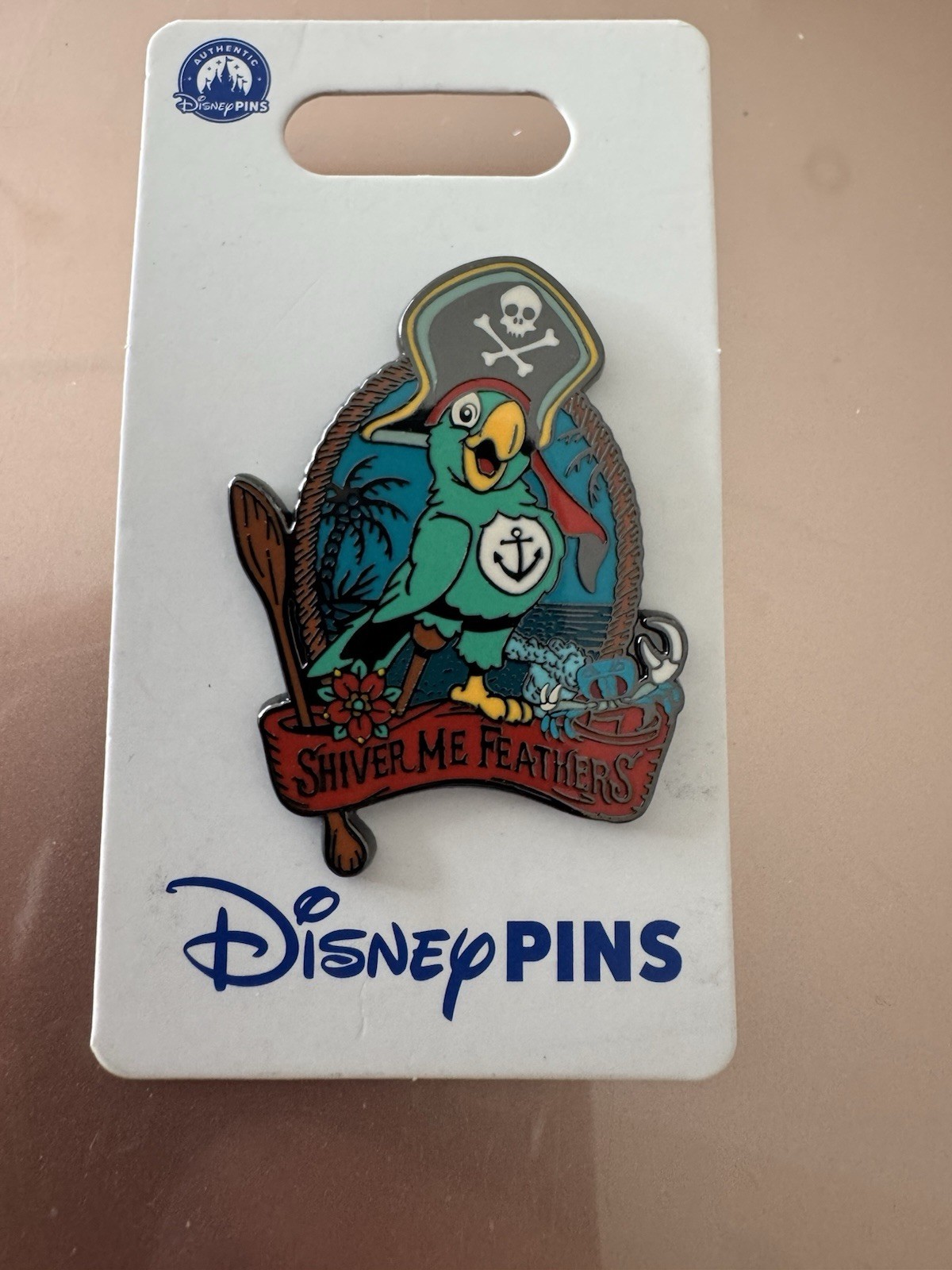 Disney Pirates Of The Caribbean Parrot Shiver Me Feathers Pin Retired