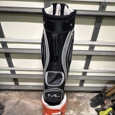 Maggie Lane ML Black White Golf Carry Bag 6-Way Divider Nylon Zip 3 Pockets