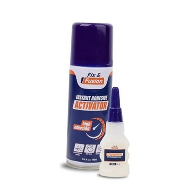  Ca Super Glue (0.88 Oz) with Activator Spray (3.38 Fl Oz) Set, Fast 1 Kit