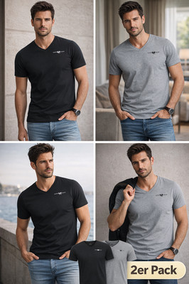 HARVEY MILLER POLO CLUB Harvey Miller Vneck Tshirt 2er Pack