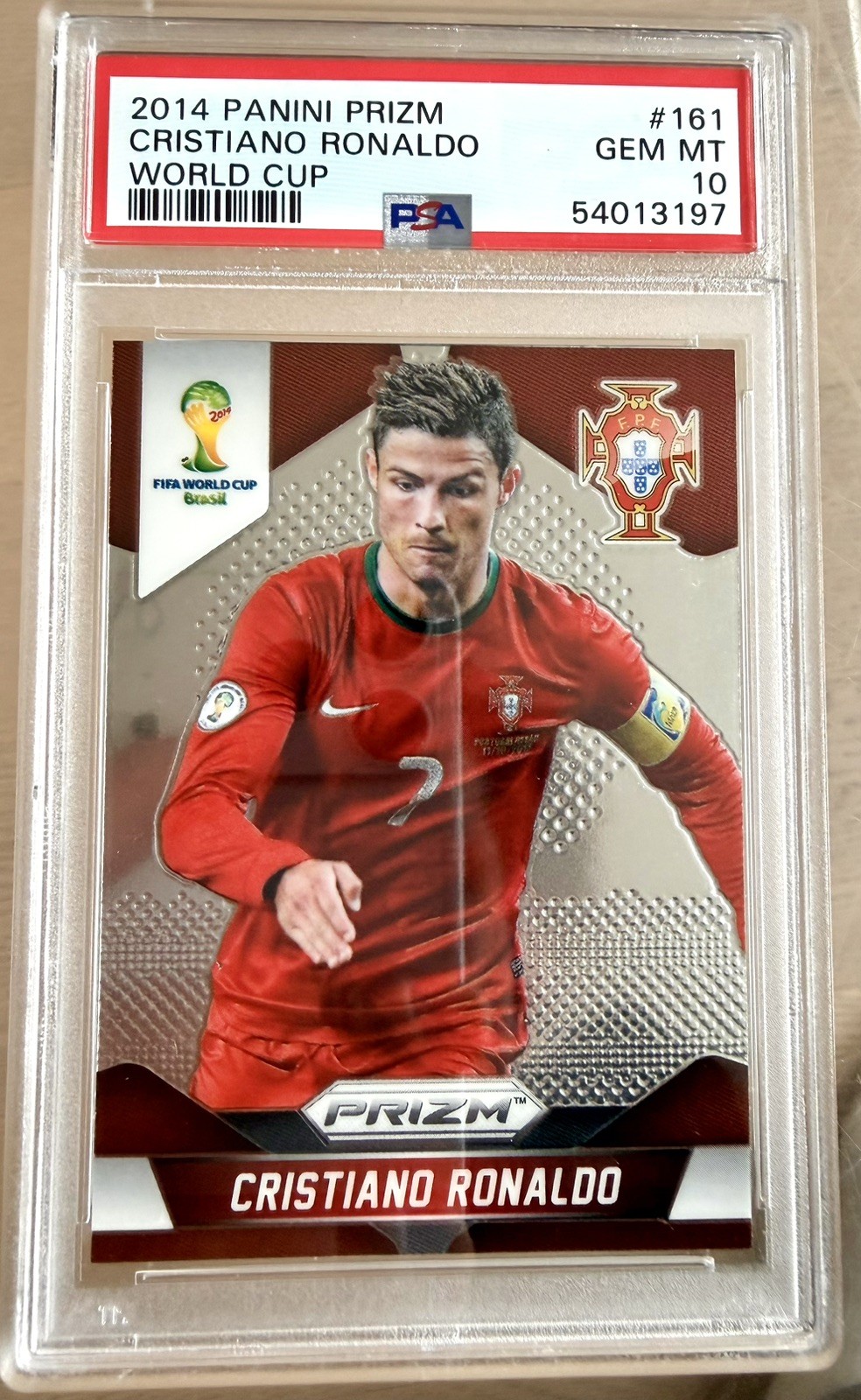 2014 Panini Prizm World Cup CRISTIANO RONALDO Portugal #161 PSA 10
