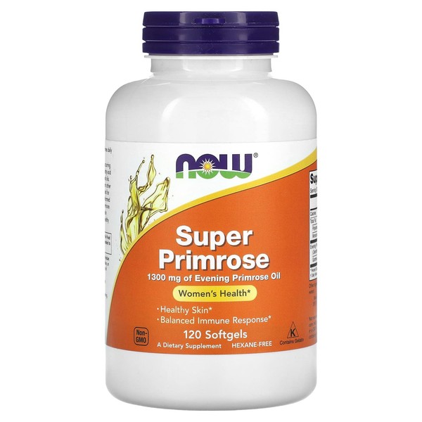 Now Foods, Super Primrose Oil, NachtkerzenöL, 1.300 Mg, 120 Weichkapseln-image