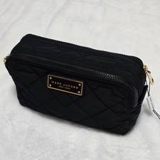 Marc Jacobs Quilted Cosmetic Pouch/Case Black  MSRP 125  NWT