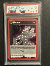 2021 MetaZoo - Cryptid Nation 1st Edition Full Holo Death Beam 23/159 PSA 10 GEM