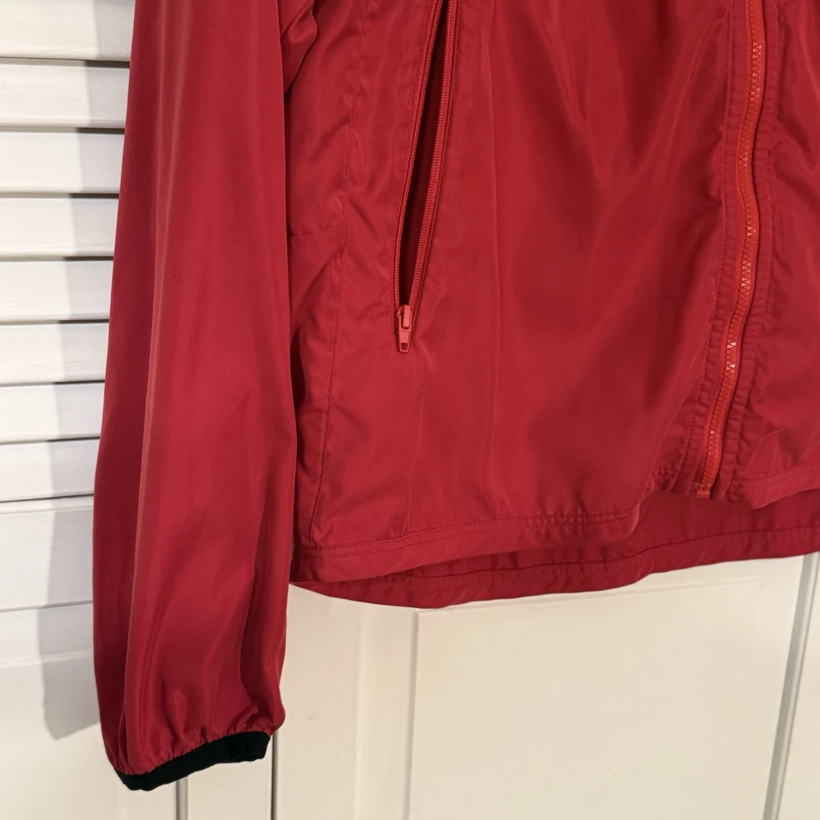 Bearded Goat Full Zip Up Jacket Red Size Small Lumbar Pocket Outdoor Hiking image 5