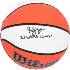 Jackie Young Aces Signed Wilson WNBA Series Indoor/Outdoor Basketball w/Insc