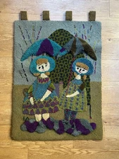 VINTAGE MID CENTURY MODERN EVELYN ACKERMAN ERA INDUSTRIES TAPESTRY WALL HANGING