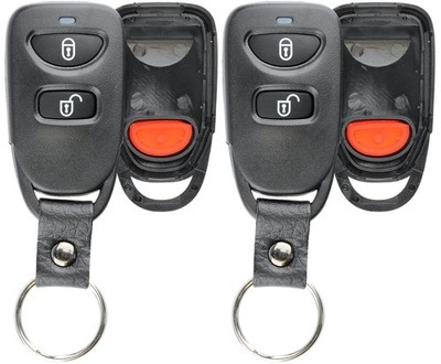 KeylessOption Keyless Remote Key Fob Case Shell Button Pad Cover with black 