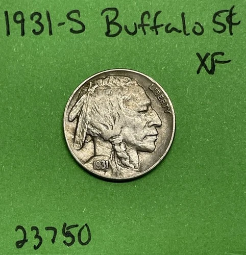 1931 S Buffalo 🦬 Indian Head Nickel 5c Xf Extra Fine