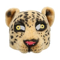 Halbmaske Leopard PlüSch Leopardenmaske Fasching Karneval PlüSchmaske