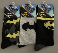 DC Batman Socks 3 Pair Men s Crew Shoe Size 8-12