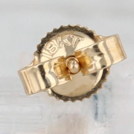 Aretes tipo aro con dije de diamantes de platino de oro amarillo de 18 k Foto 4 de 4