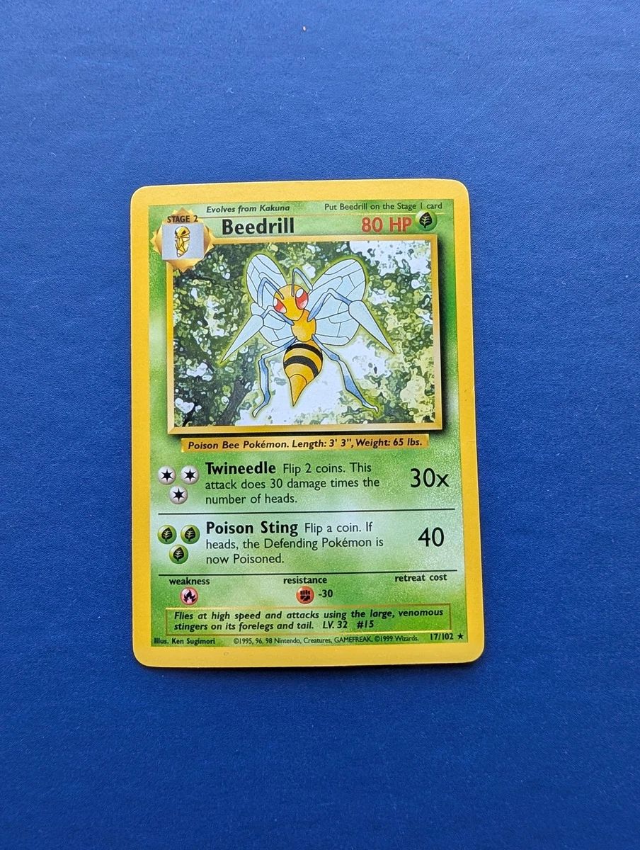 beedrill pokemon card value 17 102 17/102 Base Pokmon Hit Points80 HP Form Pokmon Beedrill Base Set 17/102