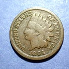 1864 Bronze Indian Cent  Good details
