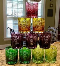 Nachtmann Traube Cut to Clear Crystal Whiskey Tumbler Glass ~ Color Selection