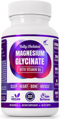 Magnesium Glycinate with Vitamin B6 Research Proven to Enhance Absorption, 13...