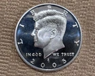 2005 S Proof Silver Kennedy Half Dollar