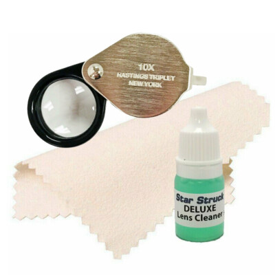 10x HASTINGS TRIPLET LOUPE MAGNIFYING LENS JEWELRY STEEL14MM  - NEW