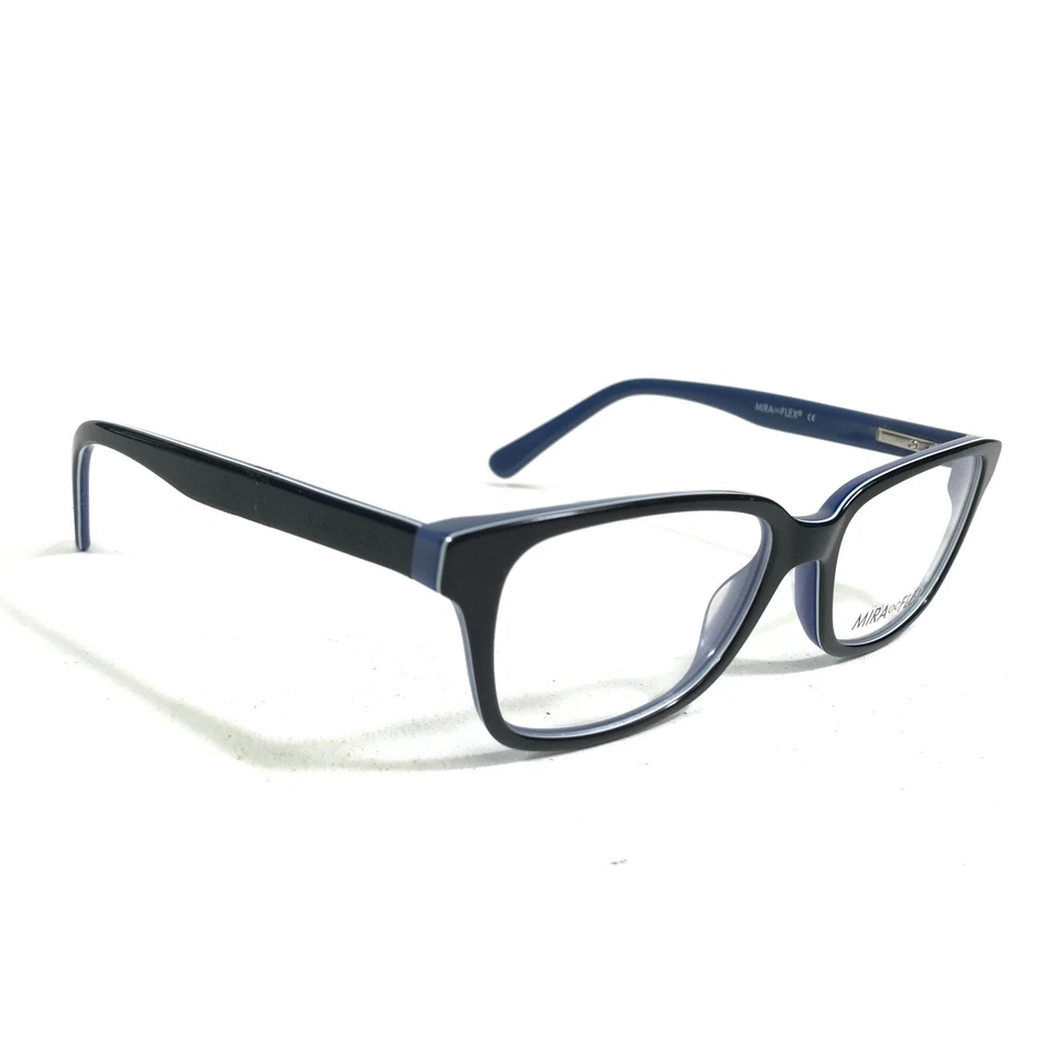 Monturas de gafas para niños Miraflex BOBY C.YX001 negro azul rectangulares 48-16-130 Foto 2 de 4