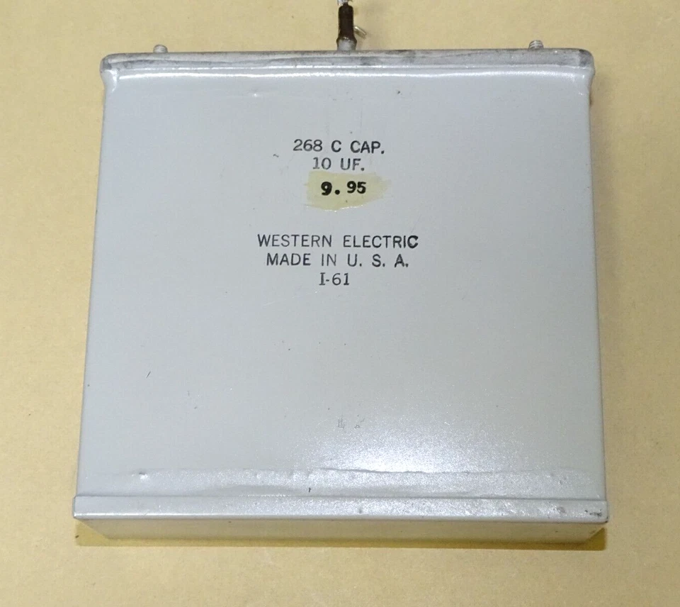 Condensador de aceite Western Electric tipo 268 C, 10 MFD, limpio, bueno Foto 3 de 4