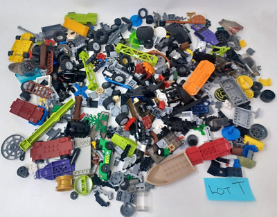 LEGO 2lb Bulk Lot - Random Mixed Building Bricks Pieces Vehicle NO Minis - Lot T