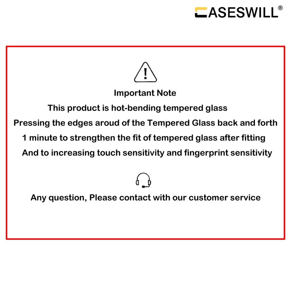 For Xiaomi Mi Note 10 Lite Caseswill 3D Curved Tempered Glass Screen Protector - Image 2 of 4