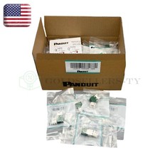 New Fits For Panduit Giga TX Cat6 jack Green BOX OF 50. Free shipping US