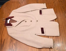 Pytchley vintage coat jacket hacking cubbing tweed foxhunt ~USA 8-10 tan