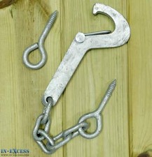 Hak i oko do bramy bezpieczeństwa 152mm / 6" - ocynkowany wytrzymały