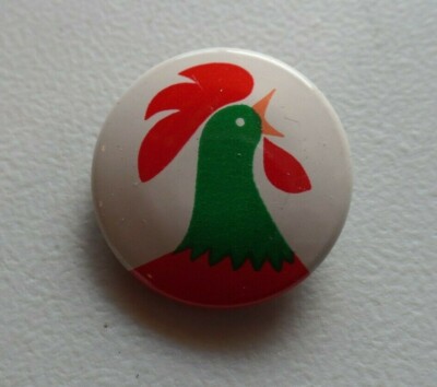 Vintage Kellogg's Corn Flakes Rooster Pinback Button 1'' Very Nice Condition 7159