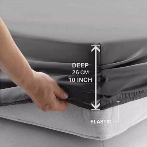 Full Fitted Bed Sheet Extra Deep 26 cm Single Double Super King Size