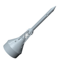 Apollo Capsule & LES Nose Cone Kit 1:100 scale. Direct replacement for Estes.