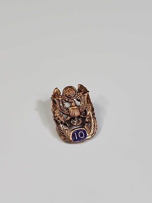 United States Army Civil Service 10 Year Employee Lapel Pin Recognition ...