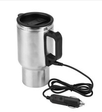 Electric Heating Car Kettle Bottle Cup Stainless Steel 12 V 450 mL Free Shipping