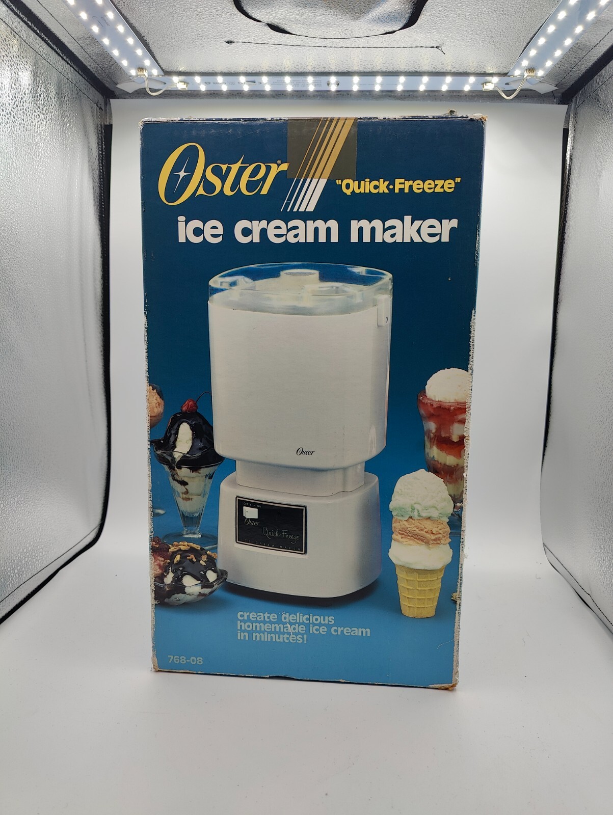 Vintage Oster QuickFreeze Ice Cream Maker 76808B Components